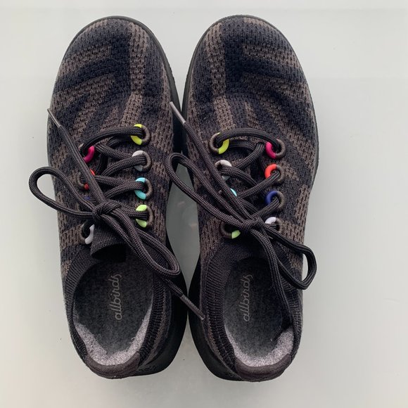 Allbirds Black Athletic Shoes with Multicolor Accents - Picture 1 of 7